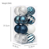 16PCS 8CM PAINTED CHRISTMAS BALL ORNAMENT SET_CWMM9881