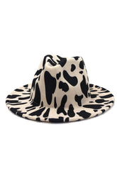 COW PATTERN TRENDY PANAMA HAT_CUAH013
