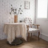 RETRO PASTORAL CROCHET HOLLOW ROUND TABLECLOTH_CWMM0949