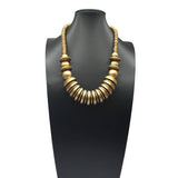 Vintage Single Layer Wooden Bead Necklace_Cwmm4734