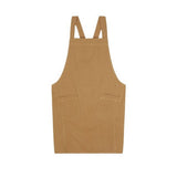Waterproof Solid Color Linen Aprons With Pockets_Cwmm3303