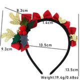 FUZZY RED BOW CHRISTMAS HEADBAND FOR WOMEN_CWAHA5667