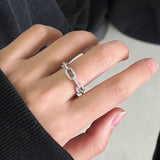 Zircon Inlaid Fashionable Temperament Open Ring_Cwaje2829