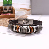SIMPLE HAND BEADED MULTI LAYER LEATHER BRACELET_CWMM4460