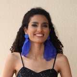 STATEMENT TASSEL EARRINGS LONG DROP INDIE DESIGN_CWMM6168