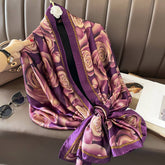 FALL SCARF FASHIONABLE PETAL PRINT LONG SHAWL_CWASC0521