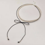 FASHIONABLE PEARL HIGH GRADE BOW PENDANT NECKLACE_CWAJE3081