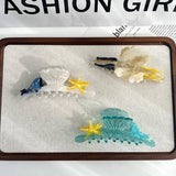 OCEAN DESIGN ACETATE CLAW CLIP WHALE SHELL_CWAHA5890