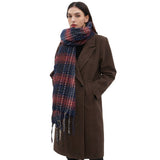 MIXED PLAID FRINGE SCARF UNISEX WINTER SHAWL_CWASC1282