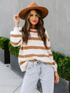 Pullover Striped Fashion Sweater Sweater Crewneck Sweater