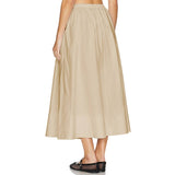 COTTON AND LINEN HIGH WAIST LOOSE SKIRT_CWBSS0398