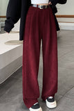 Straight leg high-waisted casual wide-leg pants_CWBLP1071