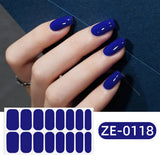 Solid Nail Film Stickers 16Pcs Set_Cwmm11205