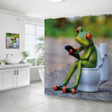HOT SALE DIGITAL PRINTED FROG SHOWER CURTAIN_CWMM1805