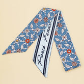 CHIC FLORAL LETTER TWILLY SCARF FOR HAIR BAGS_CWASC0068