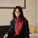 Winter Solid Wool Blend Scarf Soft And Versatile_Cwasc2286