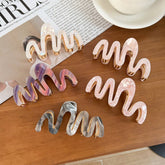 ELEGANT WAVE METAL CLAW LARGE SWEET HAIR CLIP_CWAHA6012