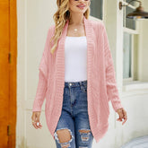 Twisted Floral Bat Sleeve Sweater Cardigan