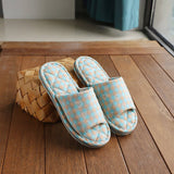 PLAID COTTON SLIPPERS FOR COUPLES NON SLIP_CWSHF0175