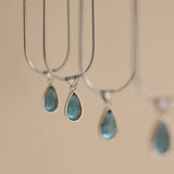 NICHE FRENCH WATER DROP BLUE OCEAN NECKLACE_CWAJE1605
