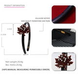 PEARL HEADBAND MAPLE LEAF DIAMOND HEADBAND_CWAHA4377