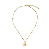 SUMMER BEACH STEEL SHELL STARFISH NECKLACE_CWMM8862