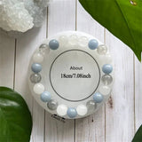 Aquamarine Natural Stone Beaded Bracelet_Cwmm11408