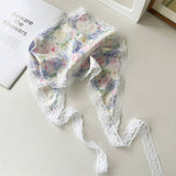 CARTOON CUTE FLOWER PATTERN TRIANGLE HEADSCARF_CWAHA1358