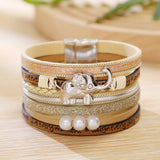 BOHEMIAN MAGNETIC CLASP MULTI LAYER BRACELET_CWAJE1459