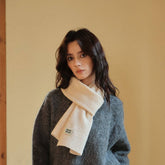 100% WOOL KNITTED STRIPED SCARF SOFT WARM_CWASC2305