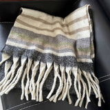 STRIPE SCARF COZY FAUX CASHMERE WINTER WRAP_CWASC2359