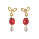 FASHIONABLE VEGETABLE WINE GLASS PEARL EARRINGS_CWAJE5053