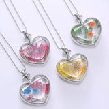 HEART CRYSTAL PLANT DRIED FLOWER NECKLACE_CWAJE2432