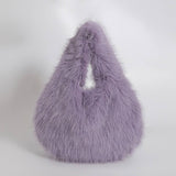 Winter Imitation Fox Fur Allmatch Handbag Plush Bag_Cwab3961