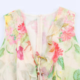 FLORAL PRINT DRESS WITH CUTOUT DETAIL FOR WOMEN_CWDMD5787