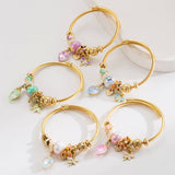 PERSONALIZED LETTER DRAGONFLY CHARM BRACELET_CWMM8603