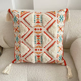 BOHEMIAN STYLE TUFTED LINEN PRINTED PILLOWCASES_CWMM0872