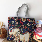 RETRO EMBROIDERED KNITTED BAG SHOULDER TOTE BAG_CWAB1669