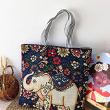RETRO EMBROIDERED KNITTED BAG SHOULDER TOTE BAG_CWAB1669