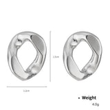 GEOMETRIC LINK PENDANT NECKLACE JEWELRY SET_CWAJE2926