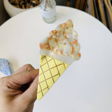 Cream Cone Ice Cream Acetic Acid Hair Claw Clip_Cwasc1588