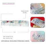 MARBLE TEXTURE ACETATE HAIR COMB STRAIGHT COMB_CWAHA4174