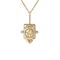 NEW STAINLESS STEEL ZIRCON SQUARE NECKLACE_CWMM3835