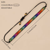 COLORFUL 3 ROW RICE BEAD BRAIDED BRACELET_CWMM3846