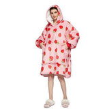 OVERSIZED HOODIE BLANKET WITH CARTOON PRINT_CWMM8984