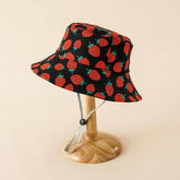 ADJUSTABLE FRUIT STRAWBERRY PRINT BUCKET HAT_CWAH1439