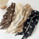 Cwasc2388_Cotton And Linen Lace Triangular Scarf For Women