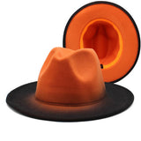 Women Gradient Two-Color Thick Wool Felt Hat_Cwah0816