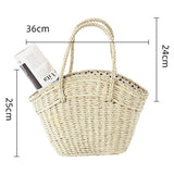 SUMMER WOVEN CASUAL STRAW TOTE BAG_CWAB0805