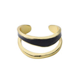 GEOMETRIC CONTRAST INDEX FINGER OPEN RING_CWAJE1990